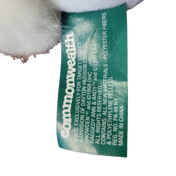 Vtg 98 Commonwealth Snowden Friends White Stuffed Bunny Rabbit Animal Plush Toy - Picture 6 of 11